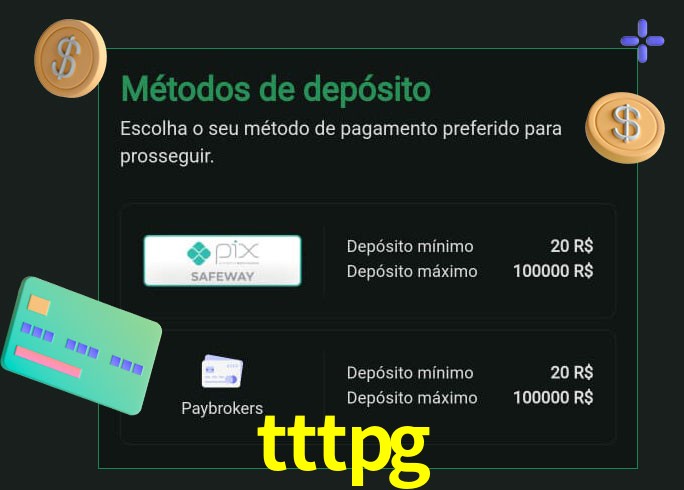 O cassino tttpg oferece uma grande variedade de métodos de pagamento
